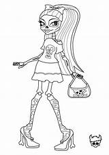 Monster High Coloring Pages Jinafire Long Printables sketch template