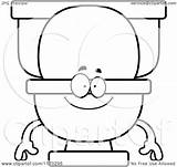 Toilet Mascot Outlined Happy Clipart Royalty Cartoon Surprised Sick Vector Thoman Cory Illustration Clipartof sketch template