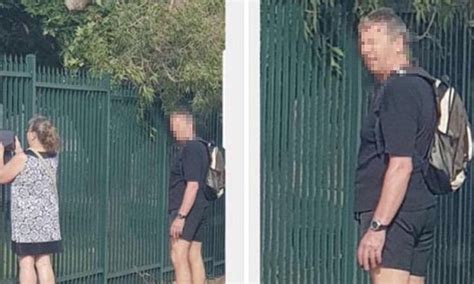 Couple Caught Taking Photos Through Sydney School Gate Daily Mail Online