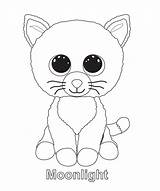 Ty Beanie Boo Coloring Cat Moonlight Pages Boos Party Choose Board sketch template