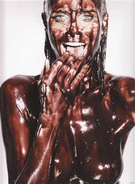 heidi klum naked in blackface…i mean chocolate syrup straight from the a [sfta] atlanta