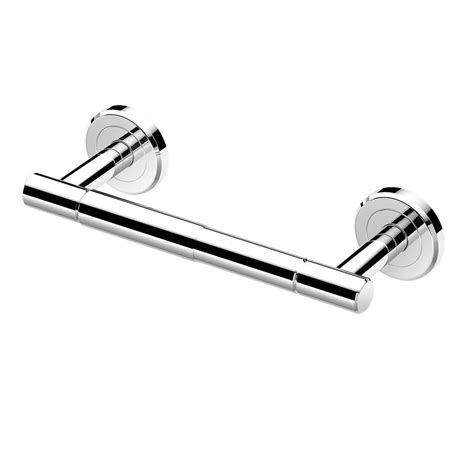 gatco latitude  chrome wall mount spring loaded toilet paper holder