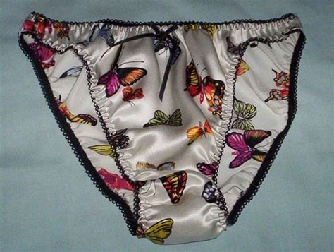 Butterfly Print Silk Satin Panties