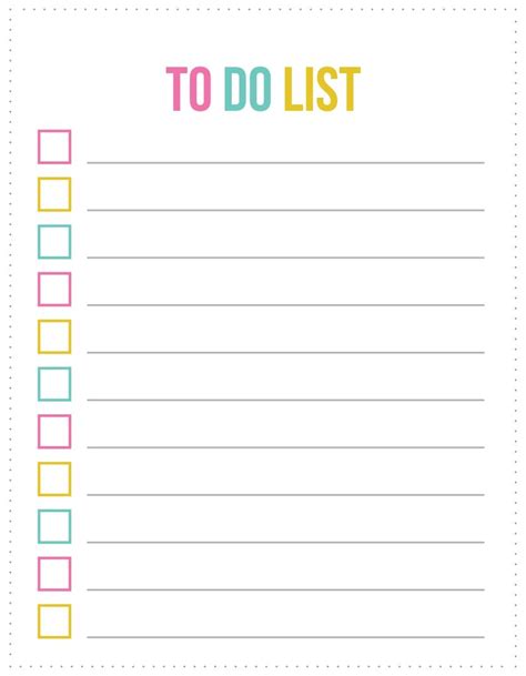 cute printable   list template    list checklist