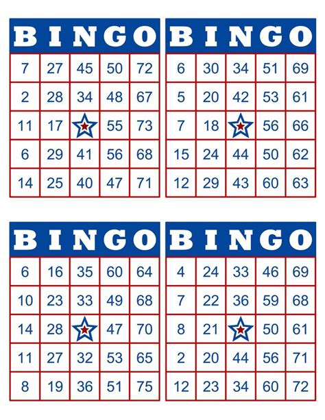 bingo cards        page instant printable
