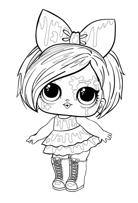 doll lol splatters blot coloring pages