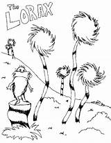Lorax Seuss Trees Coloringsun Albanysinsanity sketch template