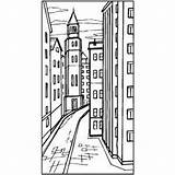City Streets Coloring Drawing Getdrawings Pages Landscape Printable sketch template