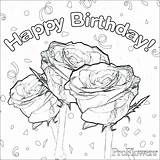 Birthday Happy Coloring Pages Cards Card Printable Color Getcolorings sketch template