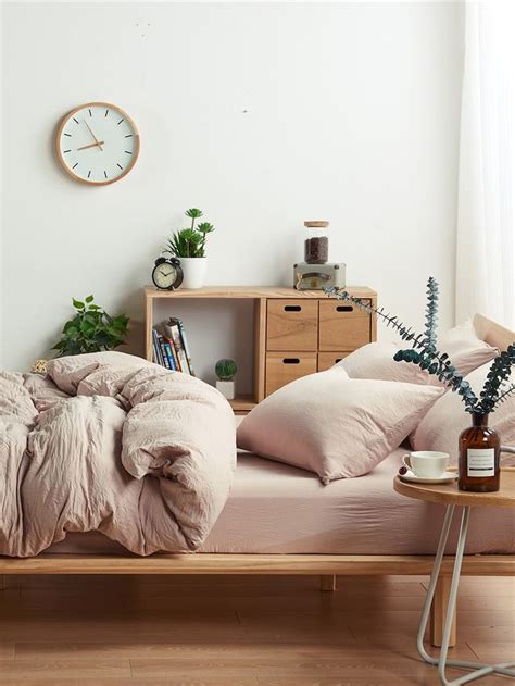 simple solid duvet cover set sheinsheinside home decor bedroom