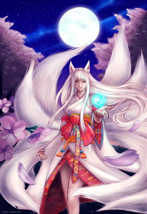 kitsune ahri  nyaruko  deviantart anime fantasy character art kitsune
