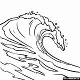 Coloring Wave Tsunami Template sketch template