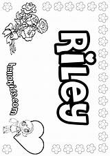 Riley Pages Coloring Name Template Aubrey Printable sketch template