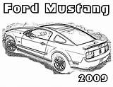 Mustang sketch template