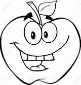 Apple Drawing Cartoon Rotten Smiling Clipartmag Illustrations Clip Clipart sketch template