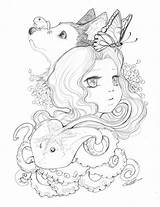 Coloring Manga Pages Cute Camilla Mariah Errico Book Deviantart Creatures Fantasy Symphony Drawing Camilladerrico Fairy Drawings Sketch Animal Sketches Choose sketch template