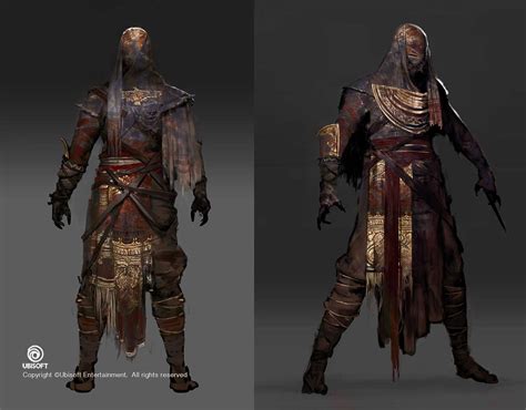 mummy outfit from assassin s creed origins concept art world game