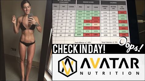 avatar nutrition check  week  moderate fat loss  fitness journey youtube