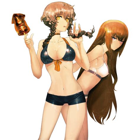 huke steins gate amane suzuha makise kurisu bikini