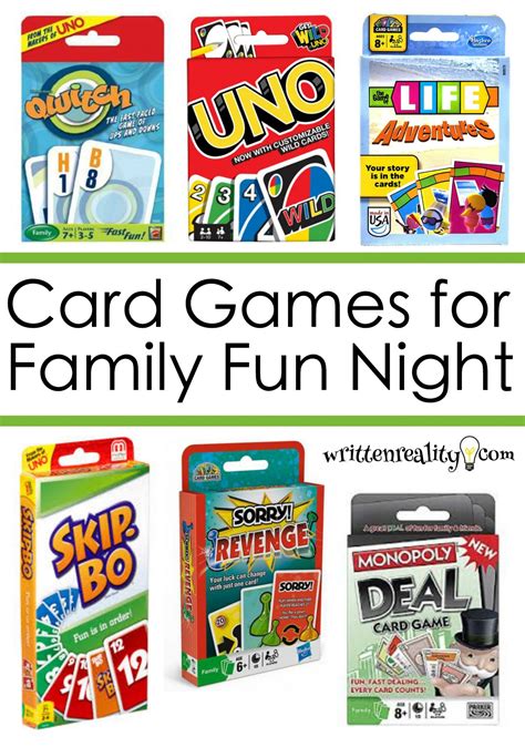 card games kids love  play  family fun night written reality