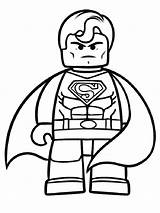 Lego Superman Coloring Pages Boys Printable Man Recommended sketch template