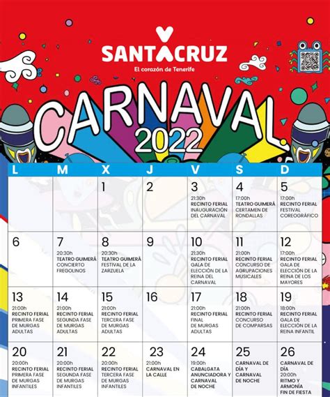 calendario definitivo del carnaval de santa cruz arrancara el  de junio