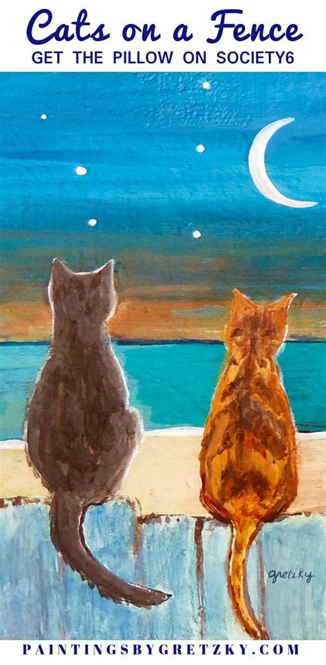 cats    ocean   fence  painting    wood      wood