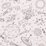 Coloring Space Moon Outer Miller Michael Fabric Astronaut Spaceship Yard Half Color Back Rocket Star Kawaii Whit sketch template
