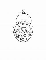 Coloring Chick Hatching Pages Easter Egg Color Drawing Place Getdrawings Tocolor sketch template