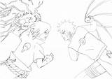 Naruto Sasuke Vs Rasengan Chidori sketch template