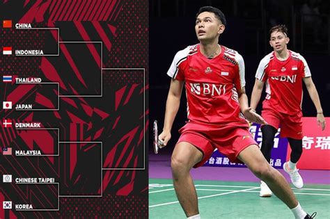 jadwal perempat final piala sudirman  indonesia  china