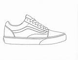 Vans Shoe Outline Drawing Skool Old Drawings High Coloring Sneaker Getdrawings Paintingvalley sketch template