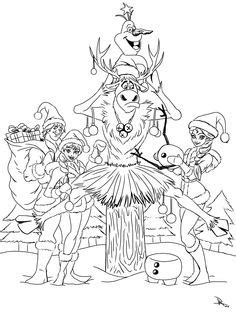 christmas frozen coloring pages  coloring page