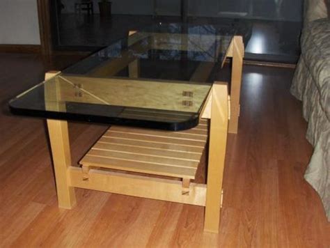 Custom Glass Top Coffee Table By Paradigm Wood Designs