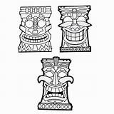 Tiki Coloring Mask Pages Totem Pole Printable Hawaiian Masks Color Template Kids Symbols American Drawing Getcolorings Clipart Getdrawings Print Own sketch template