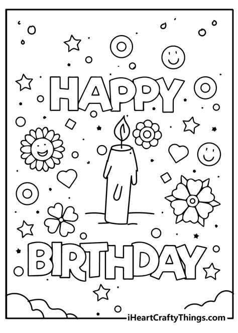 happy birthday coloring pages  kids  printable birthday