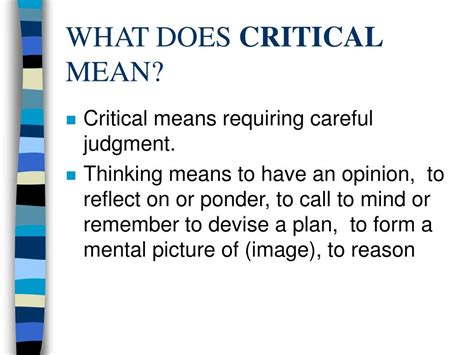 critical thinking powerpoint    id