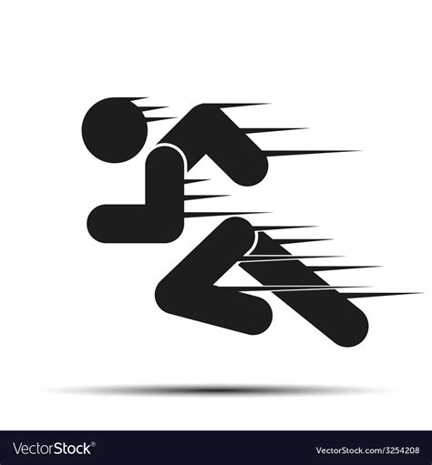 running people  motion simple symbol  run vector image