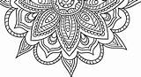 Mandala Coloring Background Transparent Adult Clipart Pages Patterns Border Drawing Book Meditation Popular Clipground sketch template