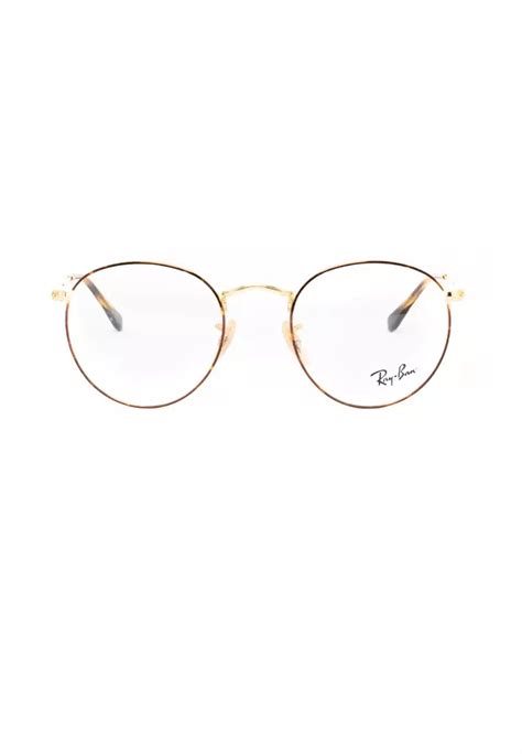buy ray ban unisex gold metal round eyeglasses rb3447v 2945 50 2024