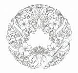 Coloring Wreath Dogwood Makalenin Kaynağı Se Life Pages sketch template