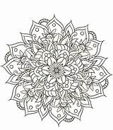 Coloring Mandala Mandalas Flower Floral Pages Printable Categories sketch template