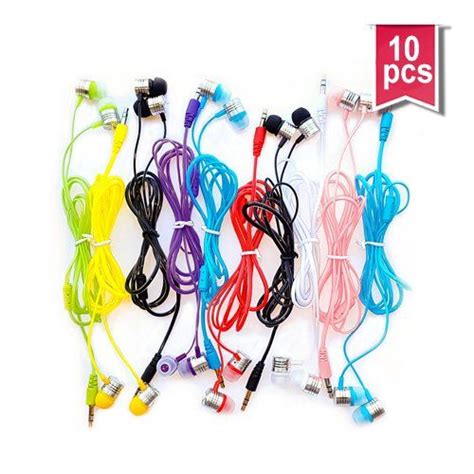 lifeidea mm color earphones package   pairs   colors metal  earbuds cool