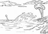 Tsunami Coloring Pages Template sketch template