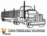 Coloring Trucks Truck Pages Big Rig Colouring Color Timber Freightliner Peterbilt Mack Choose Board Print sketch template