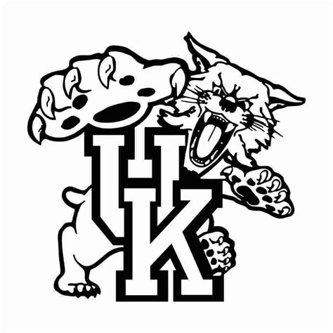 coloring book kentucky wildcat logo coloring pages