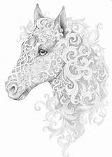 Adult Sheets Eckersleys Creature Appaloosa Ausmalen Cutable Unicorns Grayscale Malen Zentangle sketch template