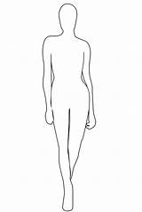 Outline Female Coloring Person sketch template