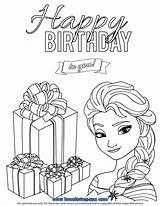 Frozen Birthday Coloring Pages Happy Elsa Printable Mickey Mouse Characters Girls Choose Board sketch template