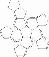 Dodecaedro Icosaedro Solidi Costruisci Facce Pentagono Cubi Formas sketch template